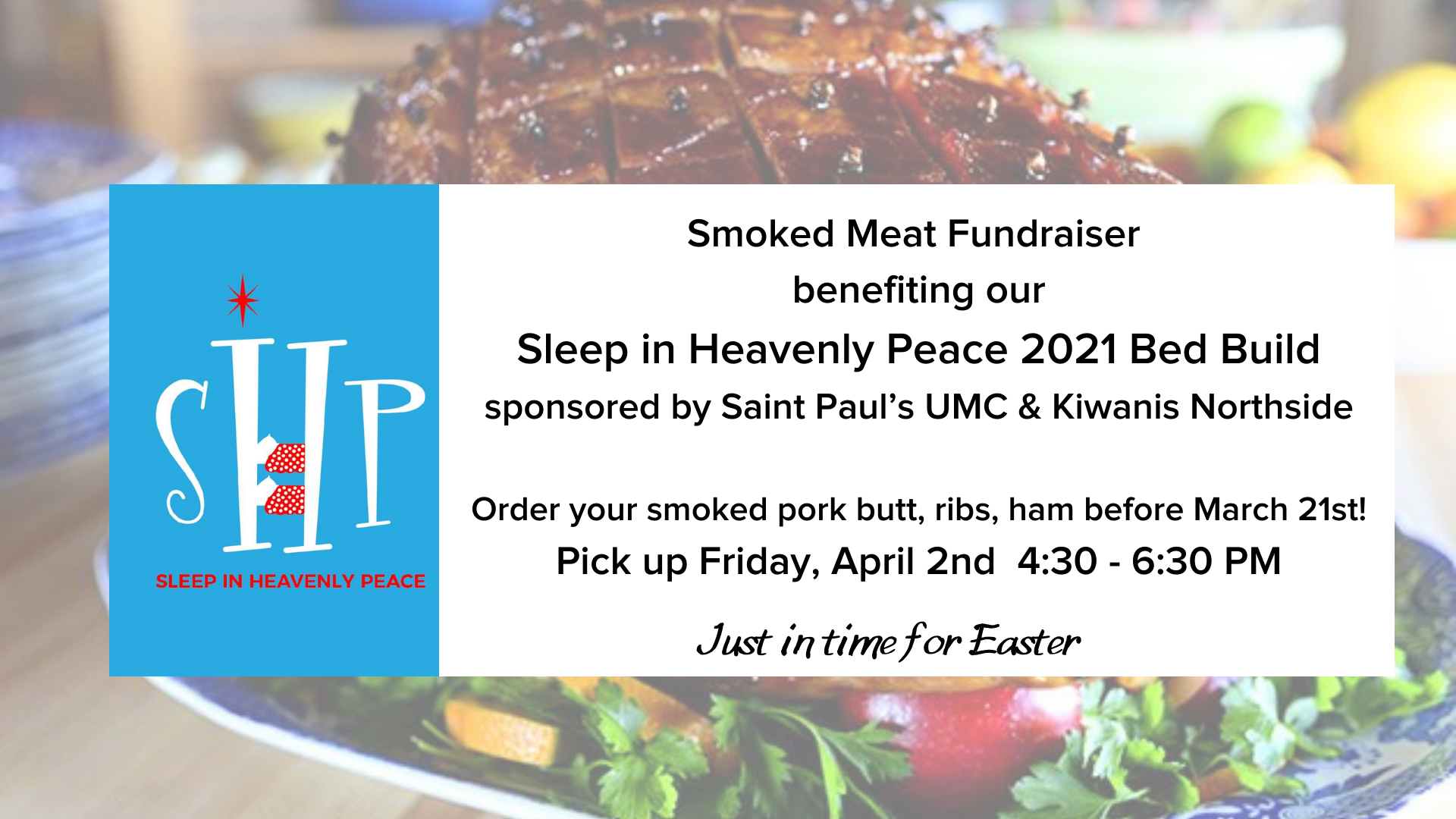 Sleep in Heavenly Peace Smoked Meat Fundraiser