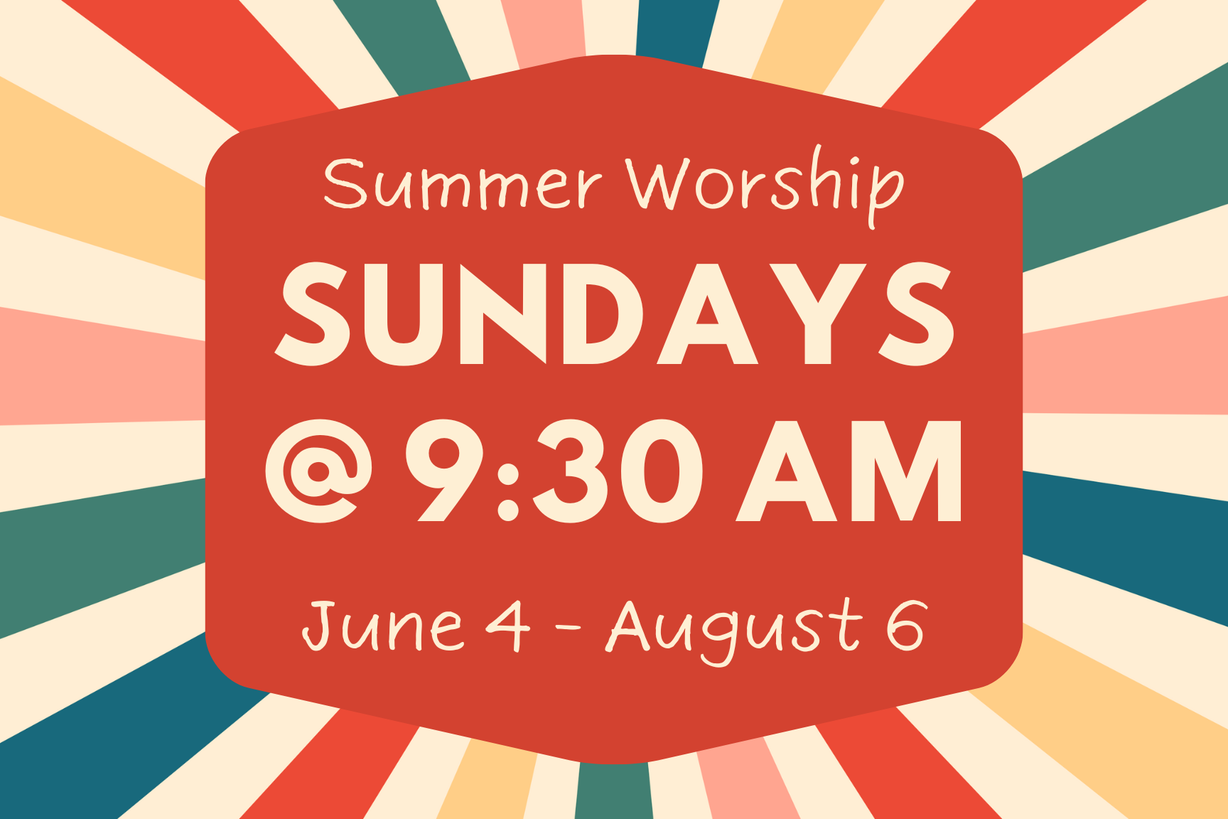 Summer Worship Time