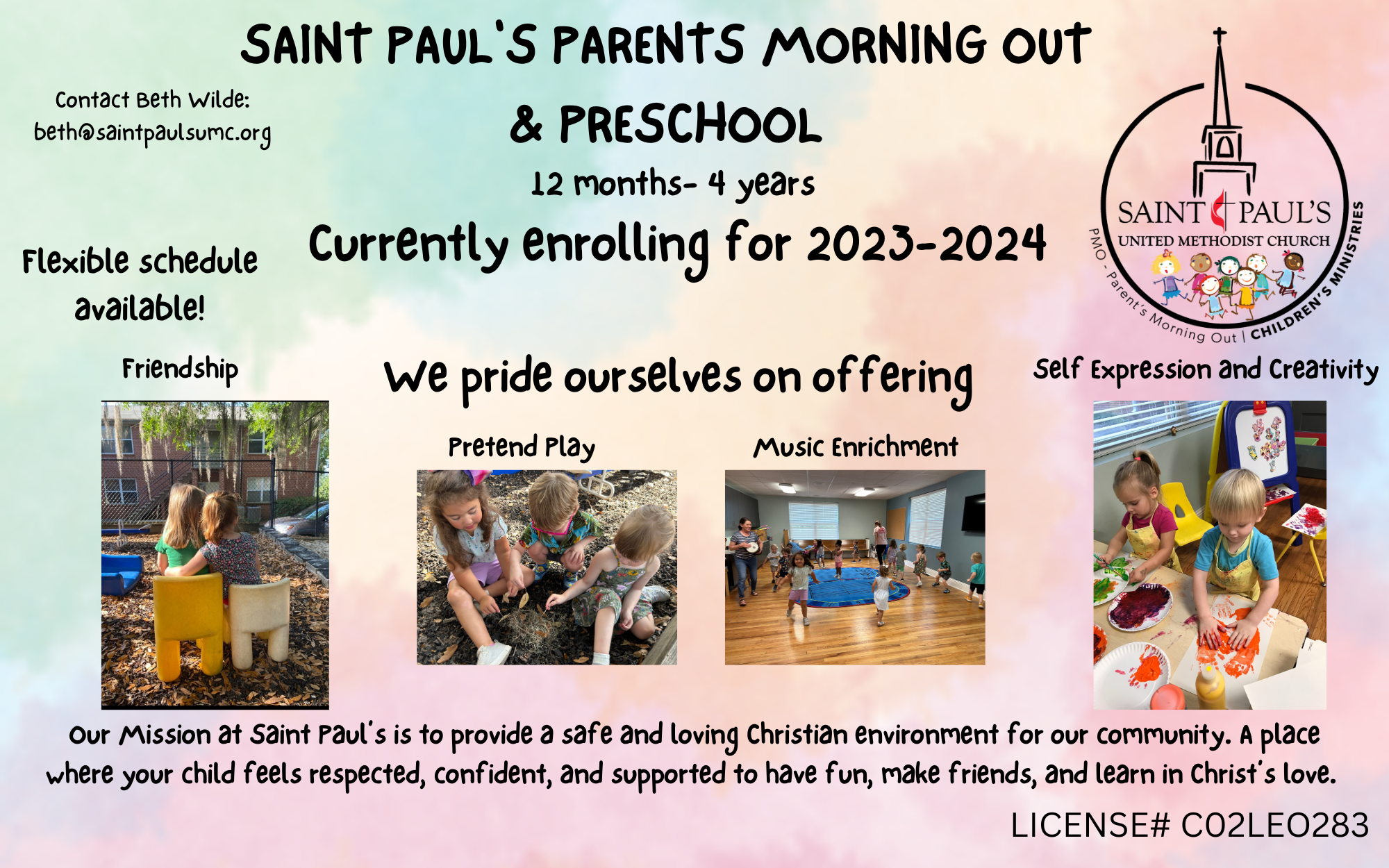 Saint Paul's Preschool flyer